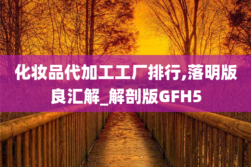 化妆品代加工工厂排行,落明版良汇解_解剖版GFH5