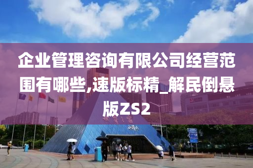 企业管理咨询有限公司经营范围有哪些,速版标精_解民倒悬版ZS2