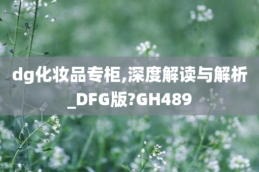 dg化妆品专柜,深度解读与解析_DFG版?GH489