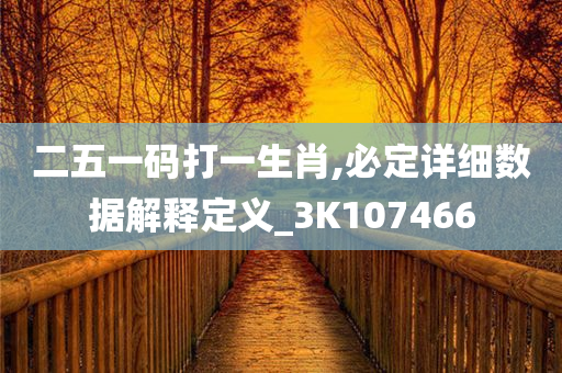 二五一码打一生肖,必定详细数据解释定义_3K107466