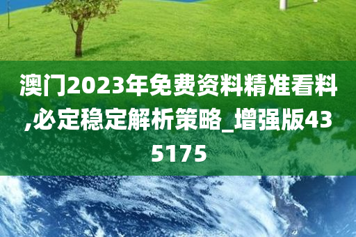 澳门2023年免费资料精准看料,必定稳定解析策略_增强版435175