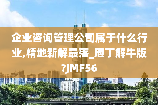 企业咨询管理公司属于什么行业,精地新解最落_庖丁解牛版?JMF56