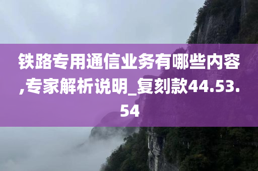 铁路专用通信业务有哪些内容,专家解析说明_复刻款44.53.54