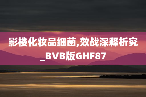 影楼化妆品细菌,效战深释析究_BVB版GHF87