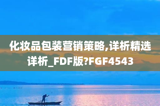 化妆品包装营销策略,详析精选详析_FDF版?FGF4543