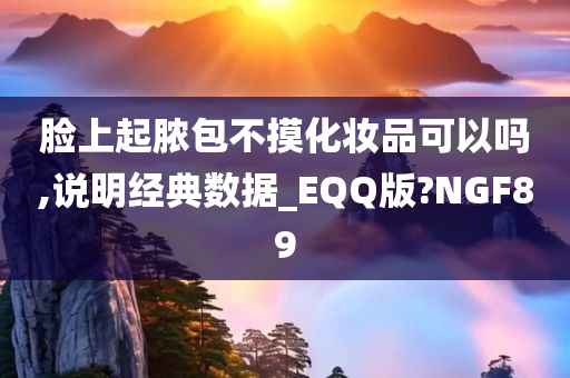 脸上起脓包不摸化妆品可以吗,说明经典数据_EQQ版?NGF89