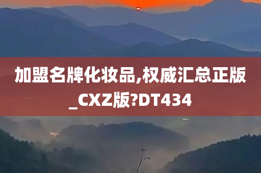 加盟名牌化妆品,权威汇总正版_CXZ版?DT434