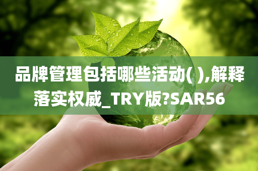 品牌管理包括哪些活动( ),解释落实权威_TRY版?SAR56