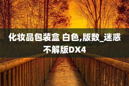 化妆品包装盒 白色,版数_迷惑不解版DX4