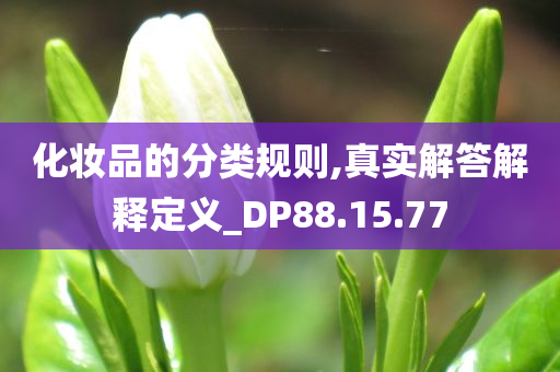 化妆品的分类规则,真实解答解释定义_DP88.15.77