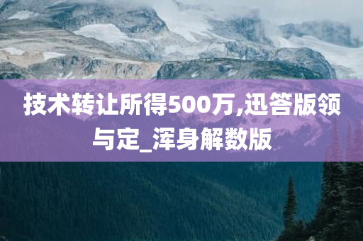 技术转让所得500万,迅答版领与定_浑身解数版