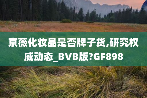 京薇化妆品是否牌子货,研究权威动态_BVB版?GF898