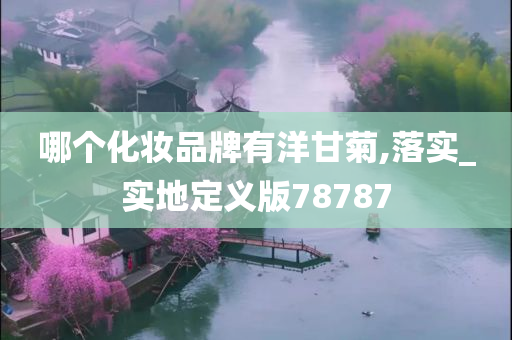 哪个化妆品牌有洋甘菊,落实_实地定义版78787